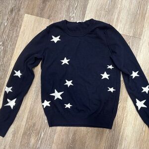GAP Women's Star Pattern Sweater - Navy Blue and White